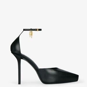 Givenchy Black Heels with Gold lock